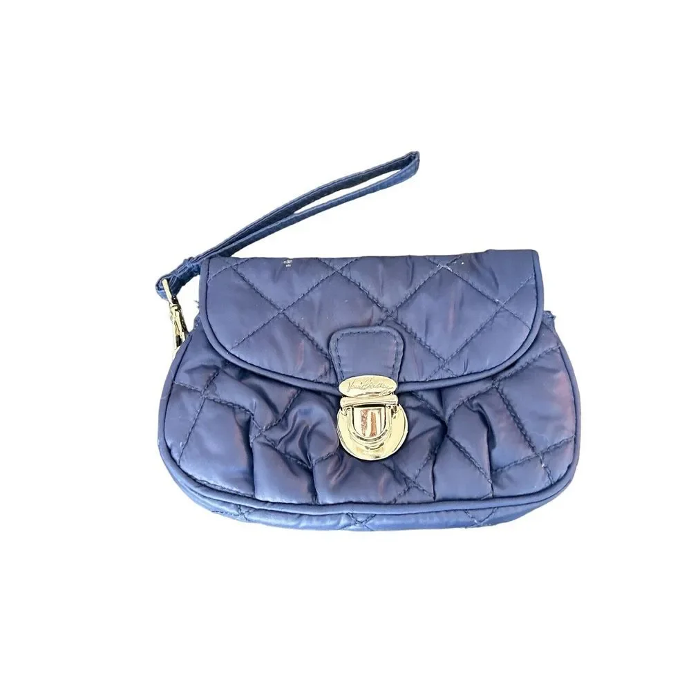 Vera Bradley small puffy wristlet‎ in retired Lapis pattern